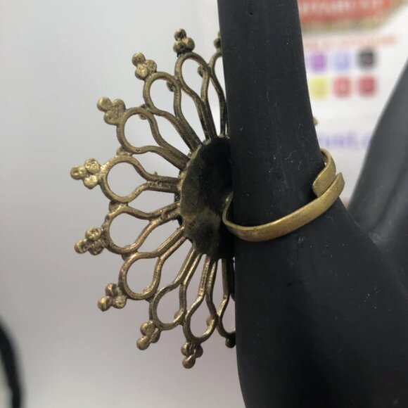 Afghan Statement Tribal Ring, Afghan Ring, Bohemian Ethnic, Afghan Jewelry - Picture 7 of 8
